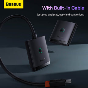 Baseus AirJoy Series 2-in-1 Bidirectional HDMI Switch Cluster Black