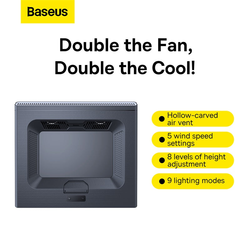 Baseus ThermoCool Heat-Dissipating Laptop Stand (Turbo Fan Version) Gray