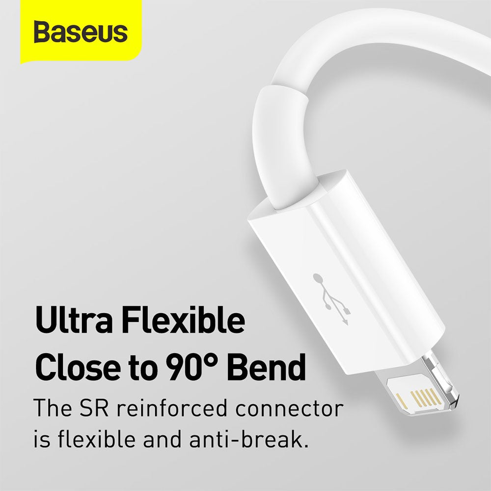 Baseus Superior Series Fast Charging Data Cable USB to M+L+C 3.5A 1.5m-White